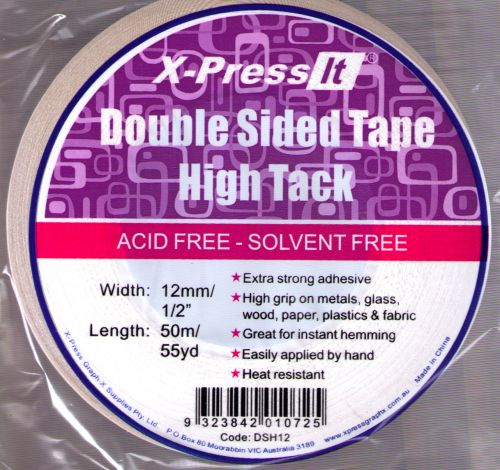 Xpress It Double Sided Tape - High Tack 12mm x 50m